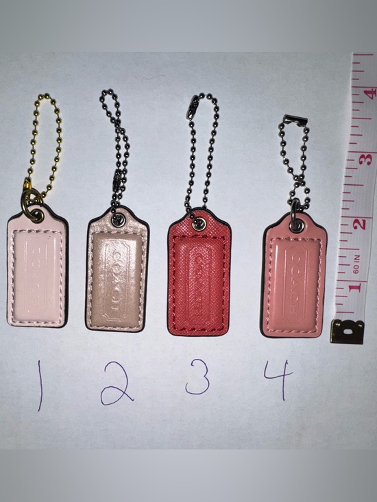 Coach Accessories - Coach 2” Leather hangtag - Pale Pink, Blush, Coral & Rose (price per fob)